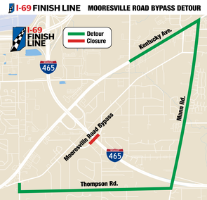 Mooresville Detour Map