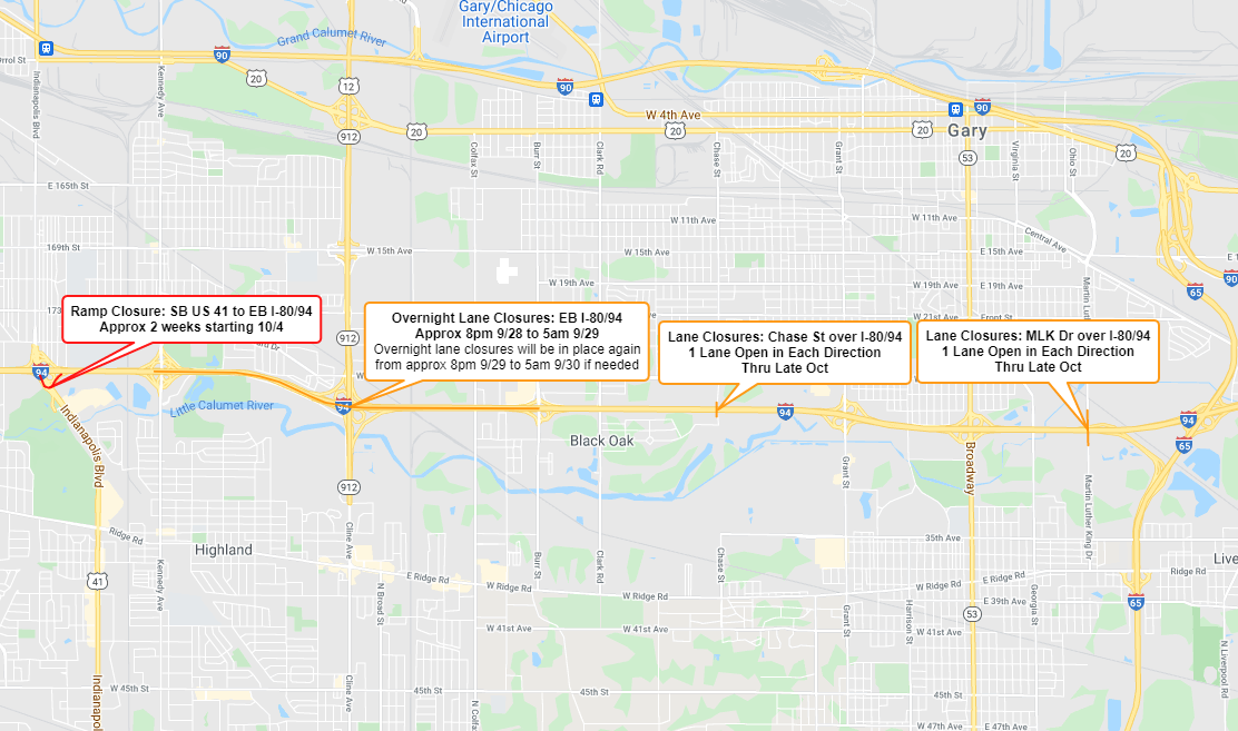 Directions To Route 80 East Bridge Work Continues Along I-80/94 Corridor Through Oct.