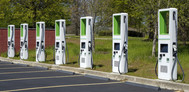 EV Charging Infrastructure Stock Photo