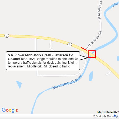 SR 7 over Middlefork Creek - Jefferson Co.