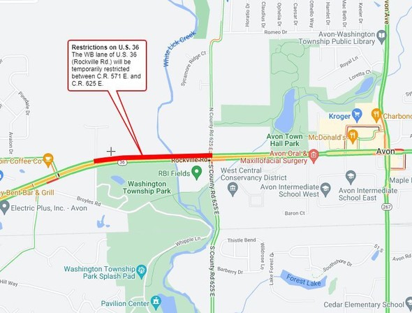 Temporary restrictions on U.S. 36 in Avon starting June 20 for pavement ...