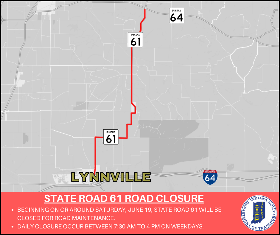 Road closure planned for State Road 61
