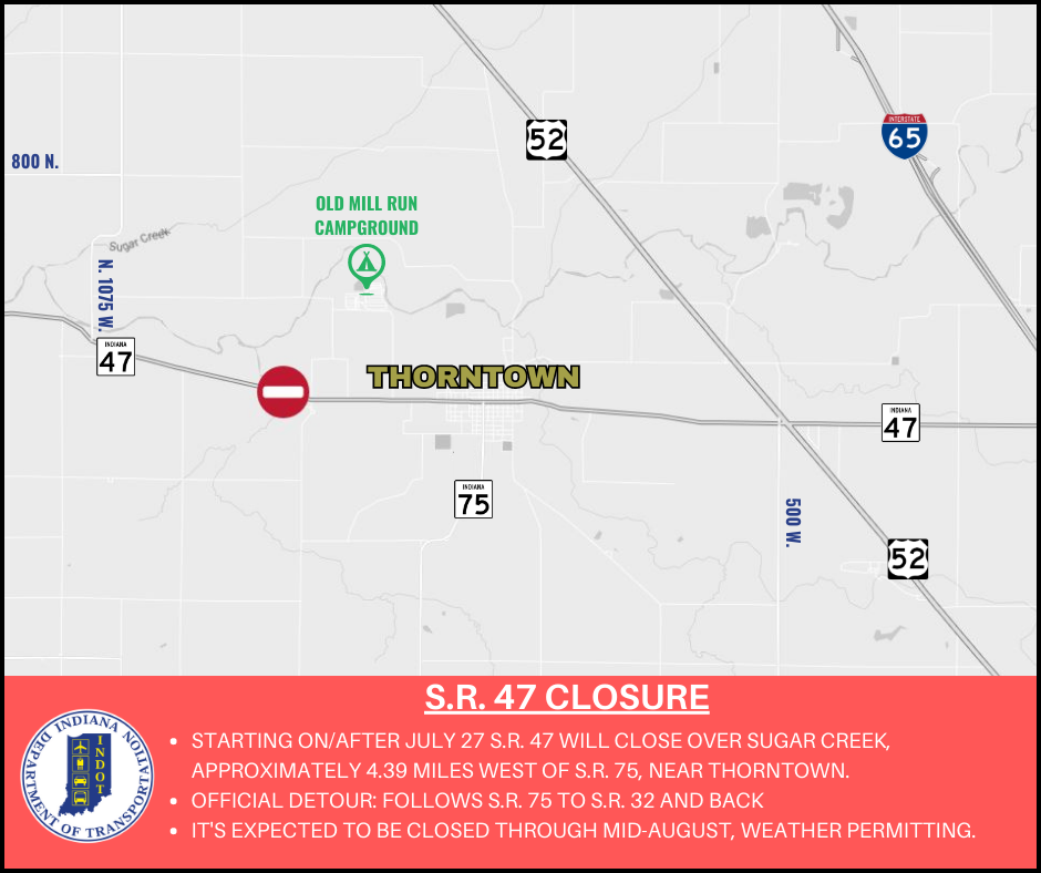 Box culvert installation closing State Road 47 on or after July 27 near ...