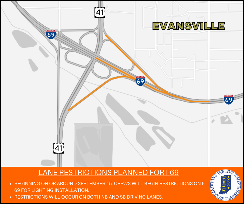 Lane restrictions planned for I69