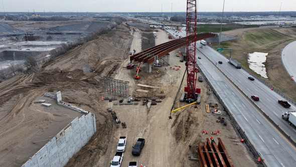 Gov. Holcomb, INDOT mark progress at new I-69/I-465 system interchange