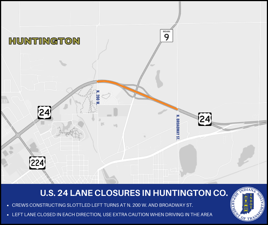 U.S. 24 slotted left turn construction to begin