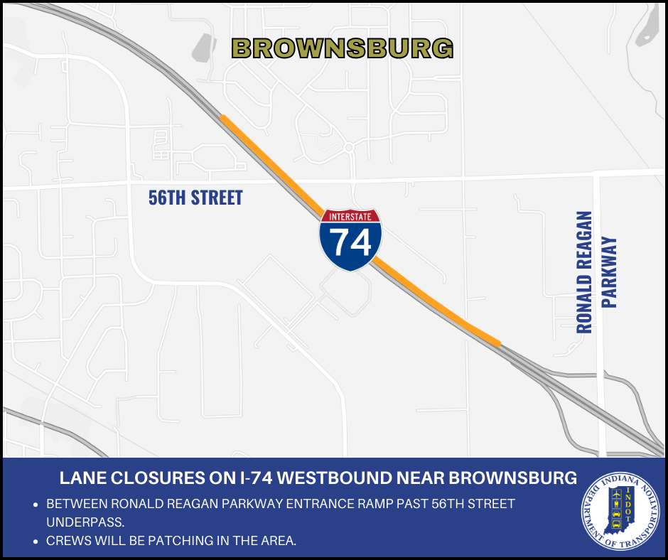 I-74 Patching near Brownsburg