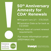 INAEYC CDA Amnesty Program