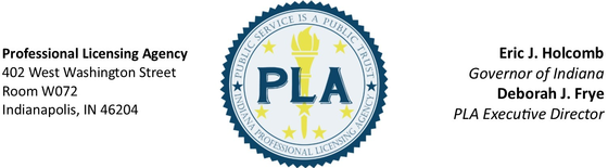 Indiana Professional Licensing Agency