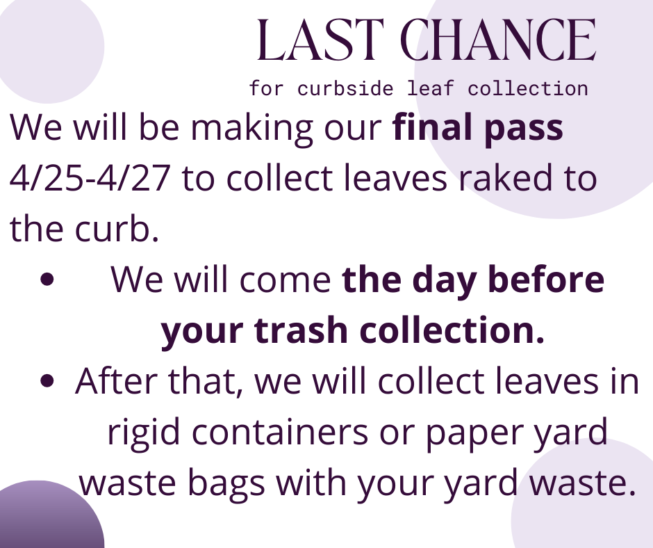 Final Curbside Leaf Collection