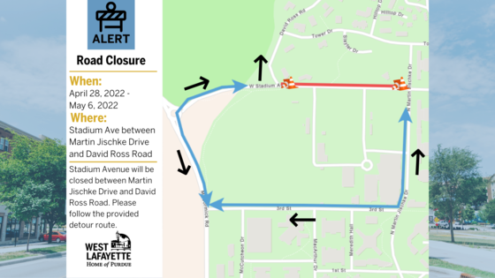 Stadium Avenue Road Closure Chilled Water Leak