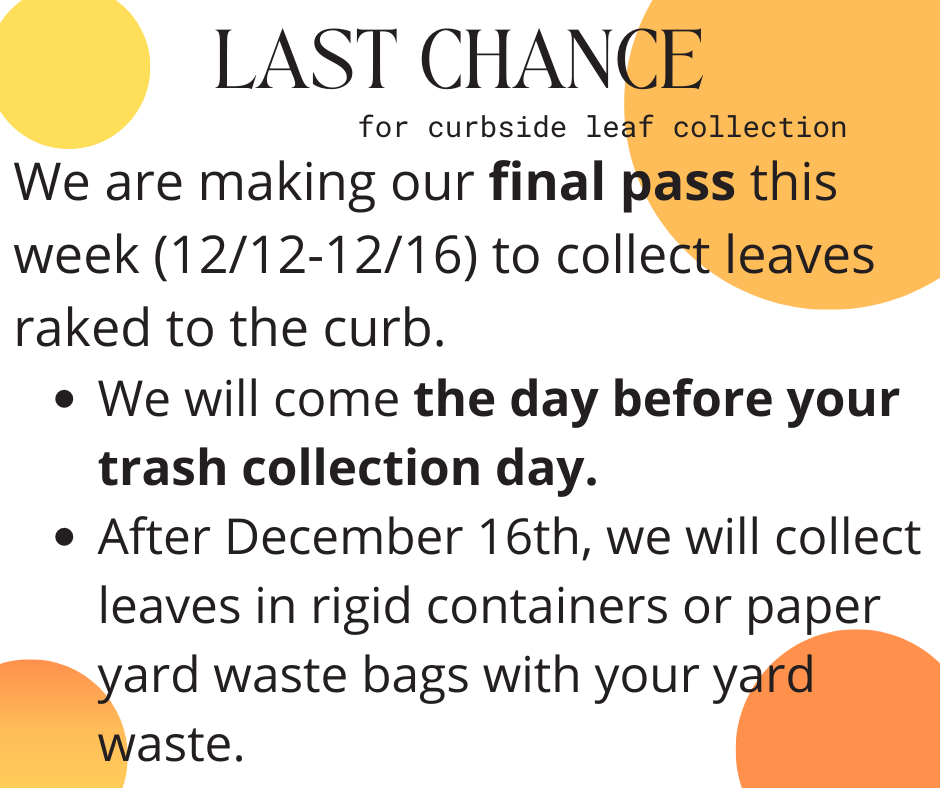 Final Curbside Leaf Collection