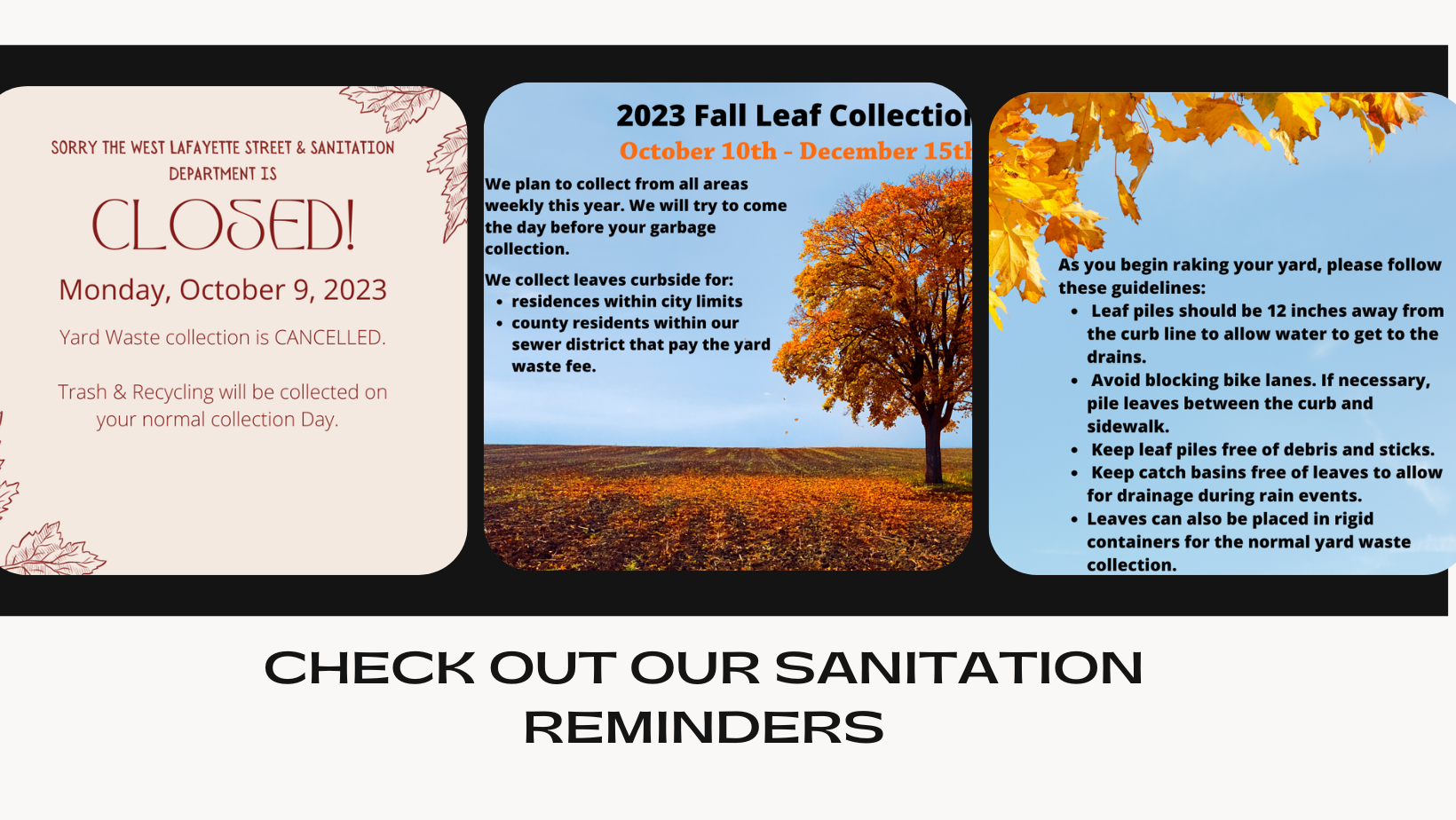 Sanitation Information