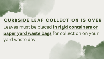 Curbside Leaf Collection Over