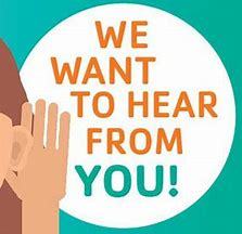 we want to hear from you