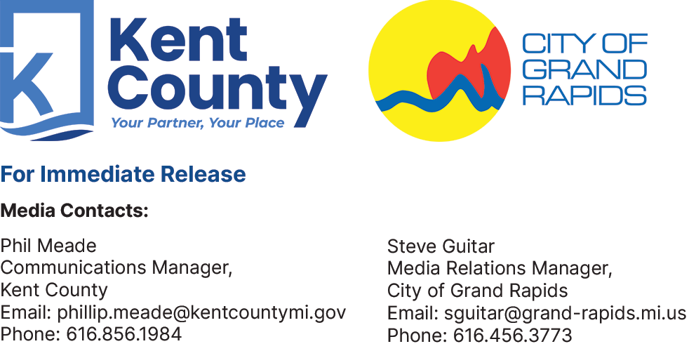 Kent County and City of Grand Rapids News Release