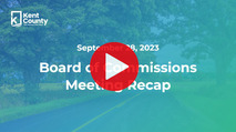 Graphic of Board of Commissioners recap video