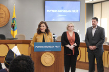 Image of Governor Gretchen Whitmer speaking