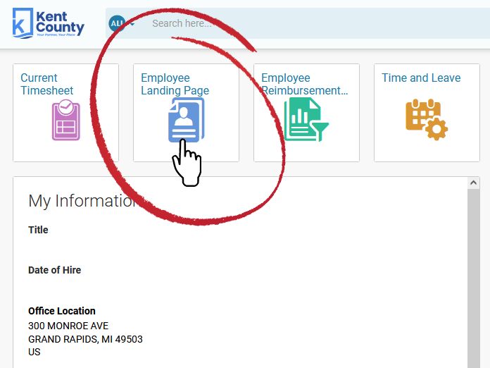 Image of how to bring up your Manage Employee Information screen on Adv4