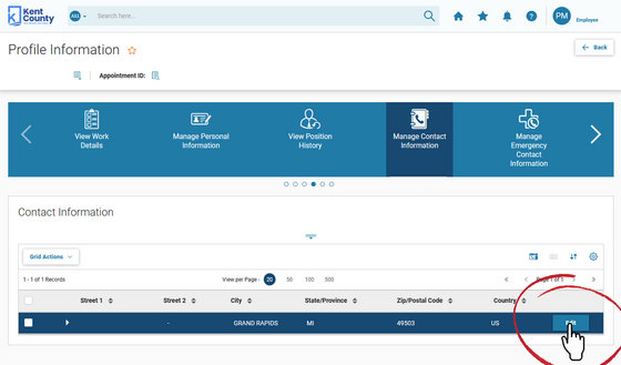 Image about how to Select “Edit” button to update your contact information on Adv4