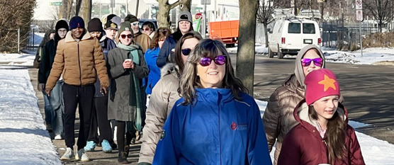Image of People walking at the Walk For Warmth event