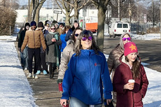 Image of participants walking at Walk For Warmth event