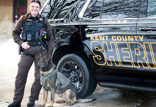 Image of a Sheriff's Deputy and K9 Chiko