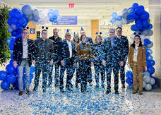 Image of GRR Ford Airport staff celebrating with confetti