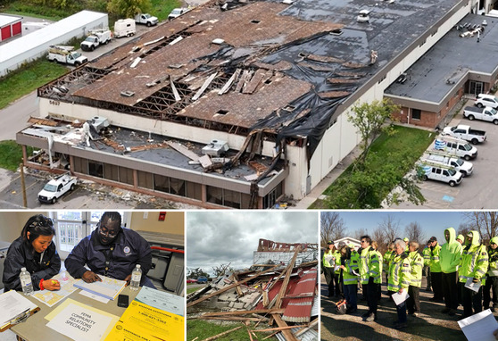 Image collage of FEMA disaster response