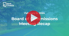 Image of video recap for Kent County commissioners meeting