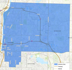 Map of the areas affected by the Boil Water Advisory
