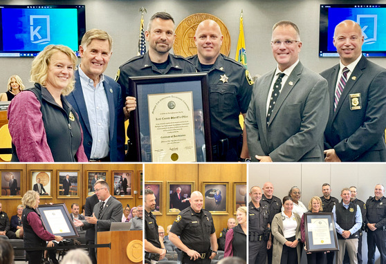 Image collage of the Sheriff's Office accredidation presentation