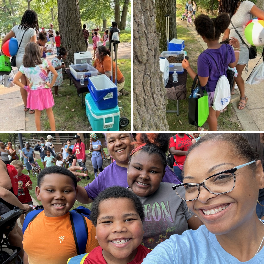 Images of families enjoying the Back to School Bash