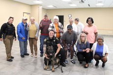 K-9 Chiko with the seniors group