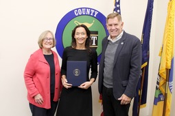 Family Court Awareness Month Proclation with Board Chair Stan Stek and Commissioner Carol Hennessy 