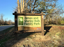 Balk Family Park sign