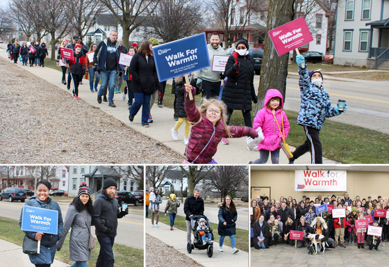 collage of Walk for Warmth images