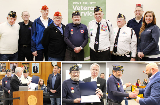Image collage of the 2024 Veteran of the Year Award ceremony