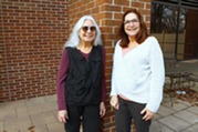 Barbara Hawkins-Palmer and Susanna Sefton Post for a Picture at the Kent County Health Department.