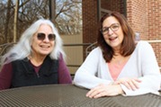 Barb Hawkins-Palmer and Sue Sefton Sit Outside of the Kent County Health Department