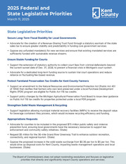 Legislative Priorities
