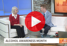 Image of WZZM13 interview about Alcohol Awareness Month