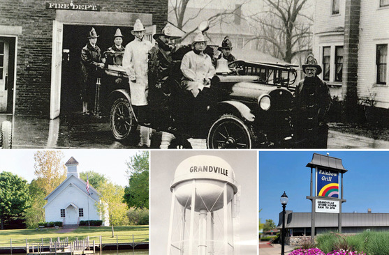 Image collage of Grandville history and places
