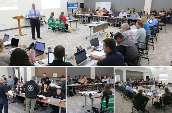 Image collage of the emergency management event