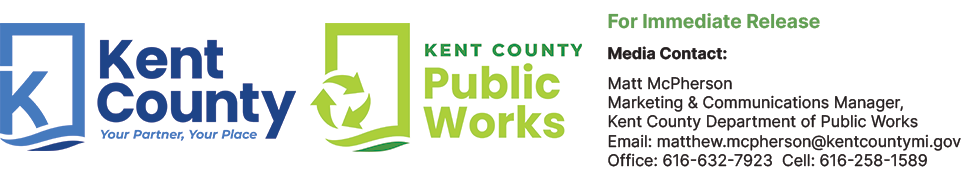 Image header with contact for the Department of Public Works - matthew.mcpherson@kentcountymi.gov