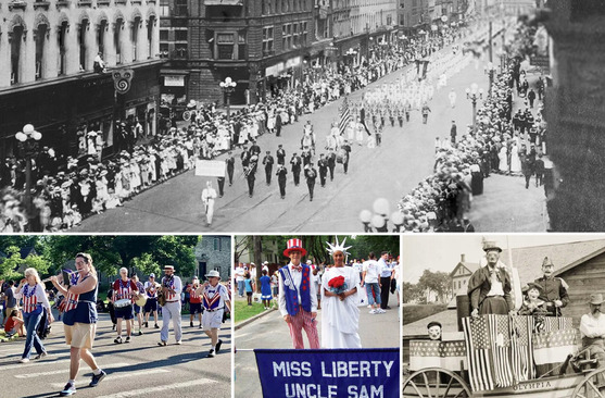 Collage of past Independence Day celebrations