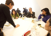 Image of a focus group at a table