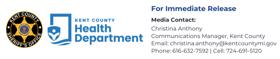 Joint Press Release Header - Sheriff's Office and Health Department - General Kent County Colors