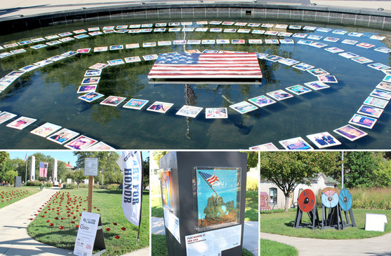 Image collage of Art For Honor exhibition