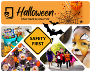 Graphic Featuring Kids and Halloween Candy, Focused on Halloween Candy Safety
